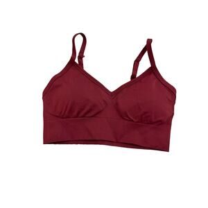 Lululemon maroon padded bra sz 6 yoga activewear gym workouts